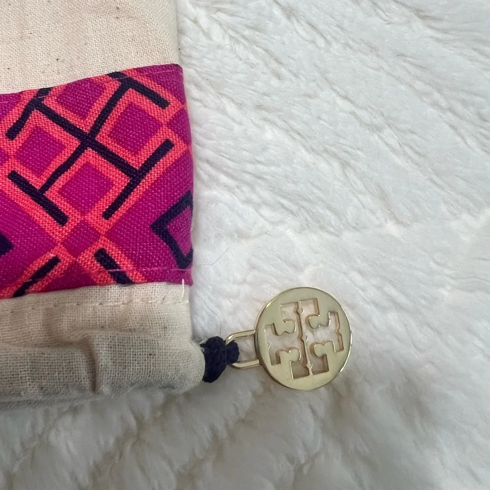 Tory Burch Dust Bag Large Cream Cotton Drawstring Storage Bag 21x21 EUC Auth